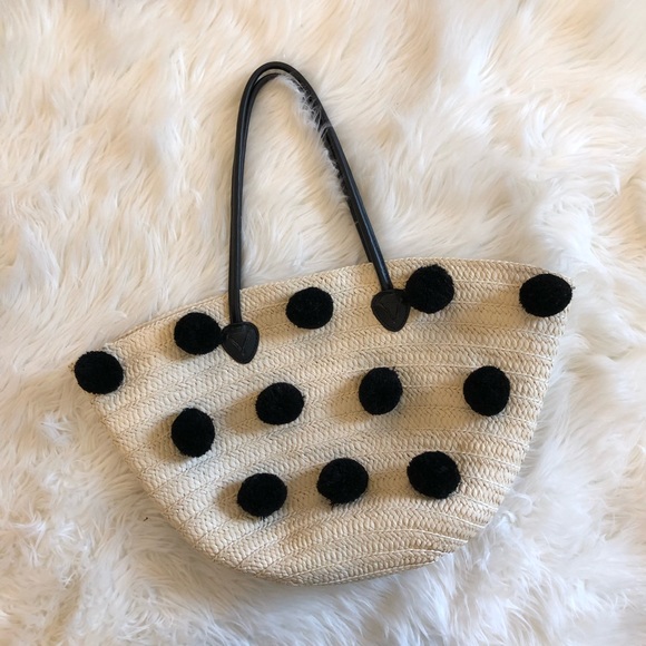 shiraleah pom pom tote